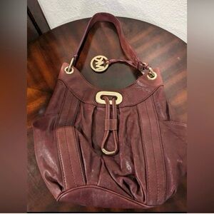 Michael Kors Burgundy Shoulder Bag